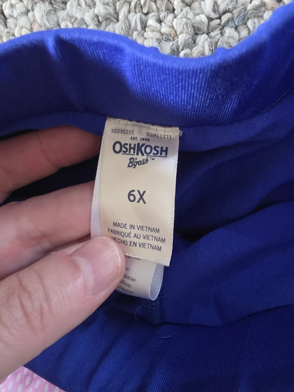 OshKosh Girls Gradient Athletic Shorts in Blue & Pink Built in Bike Shorts 6X